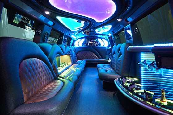 Strobe lights on limo